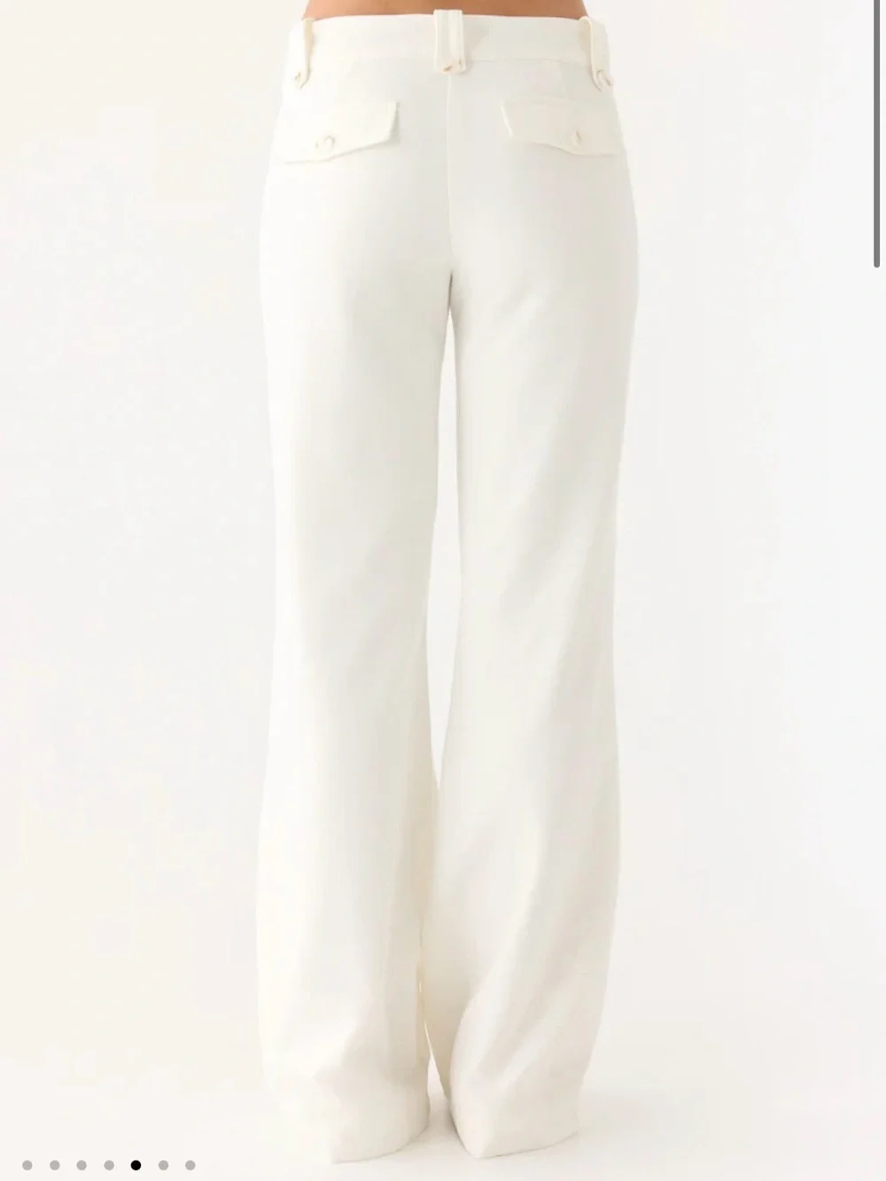 *NWOT* Weiss Low Rise Suiting Pants - White - Picture 4 of 4